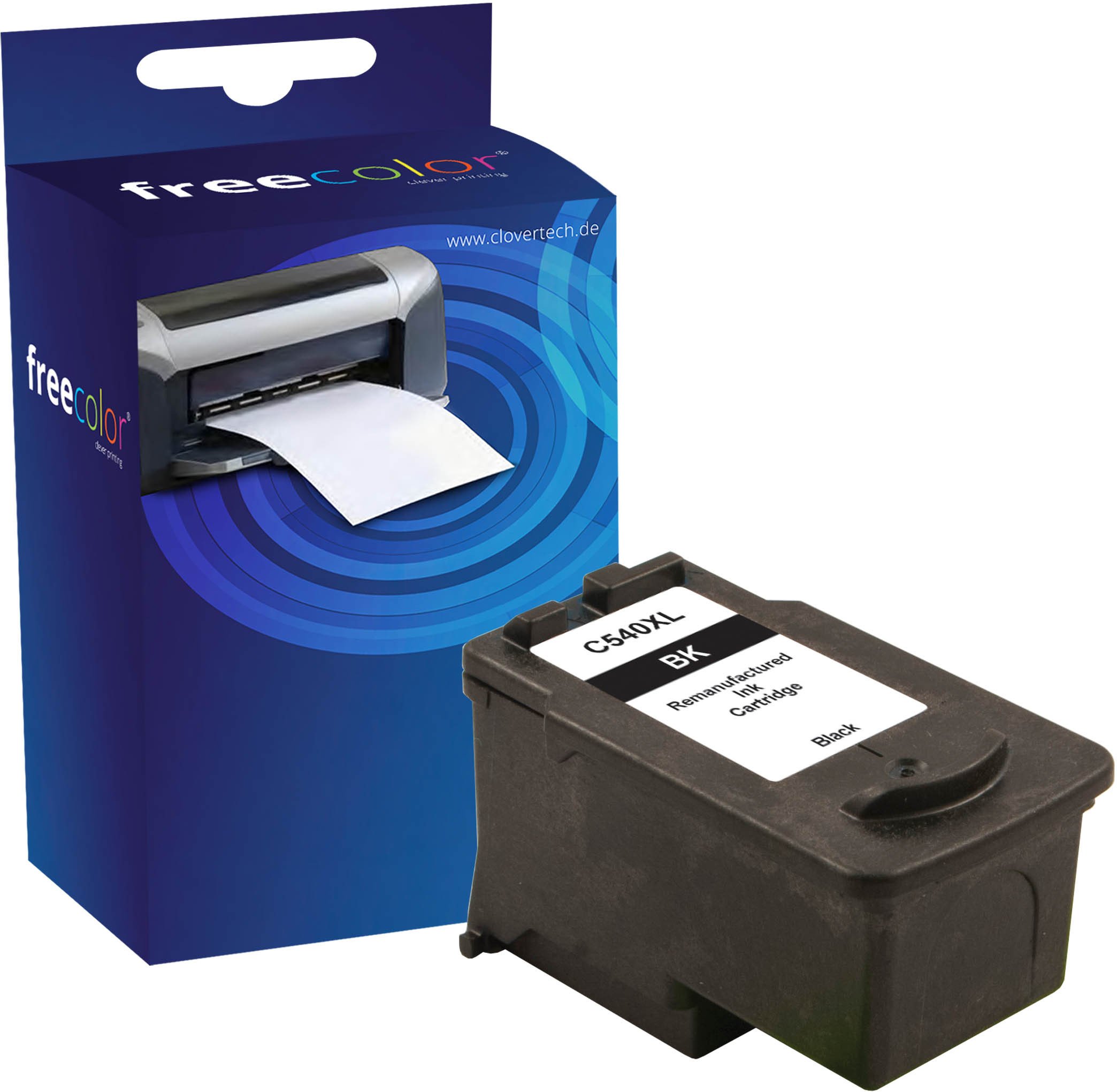 Freecolor Canon PG-540XL melna pārstrādāta tinti