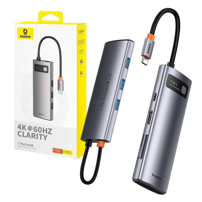 Baseus HDMI4K Gleam USB-C Hub Adapteris