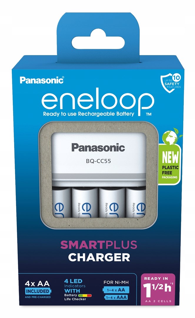 Panasonic Eneloop Smartplus Baterijas Lādētājs +