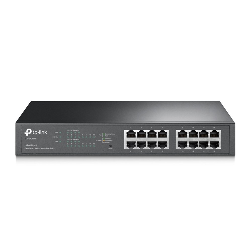 TP-Link TL-SG1016PE pārvaldāms L2 Gigabit Ethernet