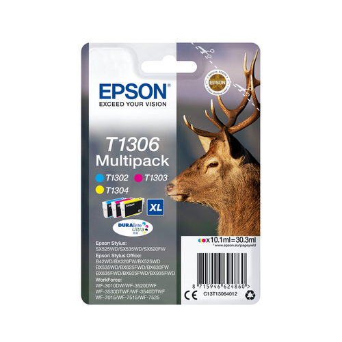 Tintes komplekts Epson T1306 CMY (T1302+T1303+T1304)